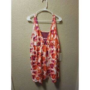 Cacique Floral Night Shirt Orange And Purple Color Size 18/20